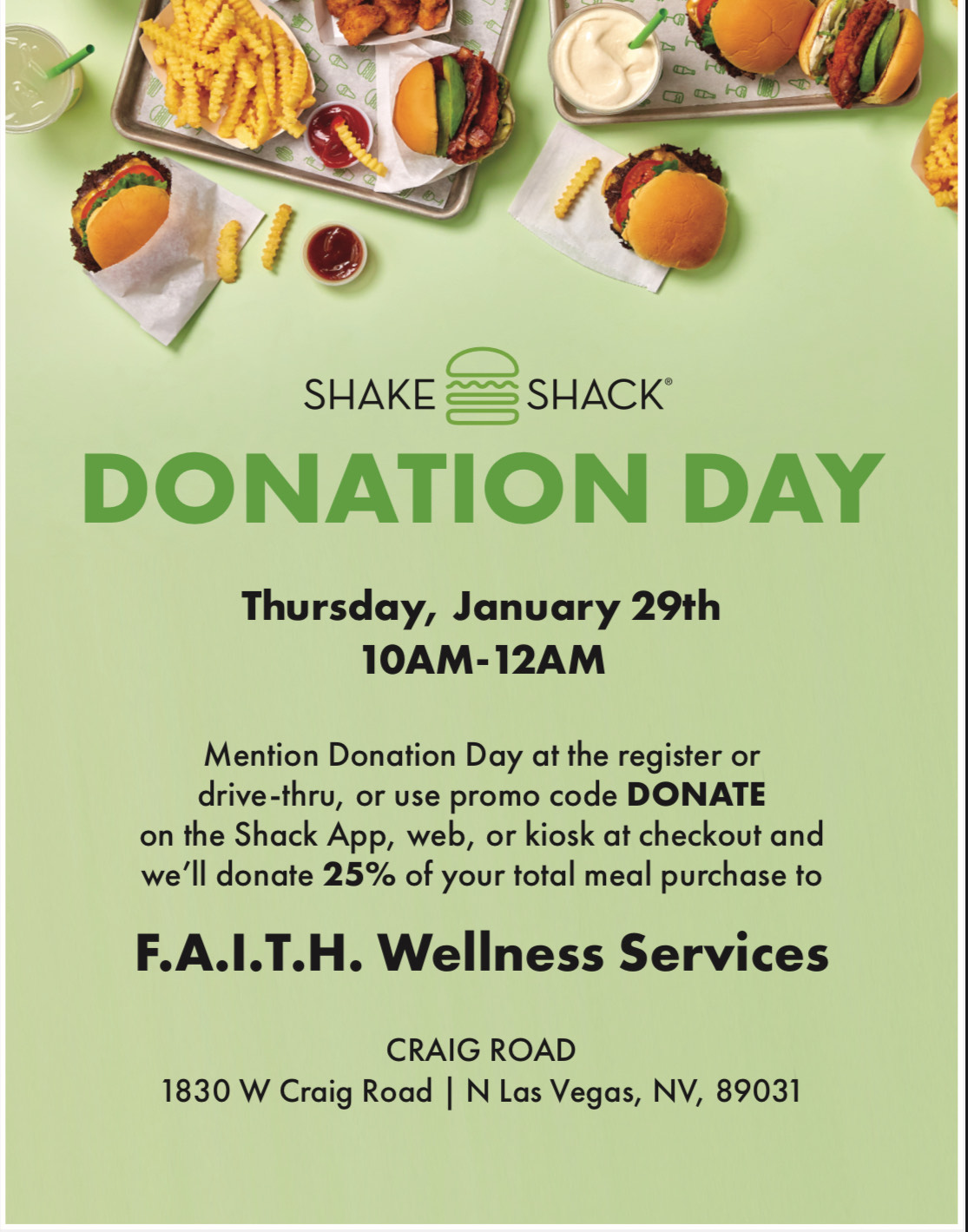 Shake Shack Donation Day